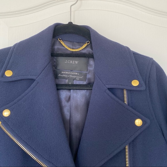J. Crew double cloth motorcycle jacket EUC - Picture 5 of 8